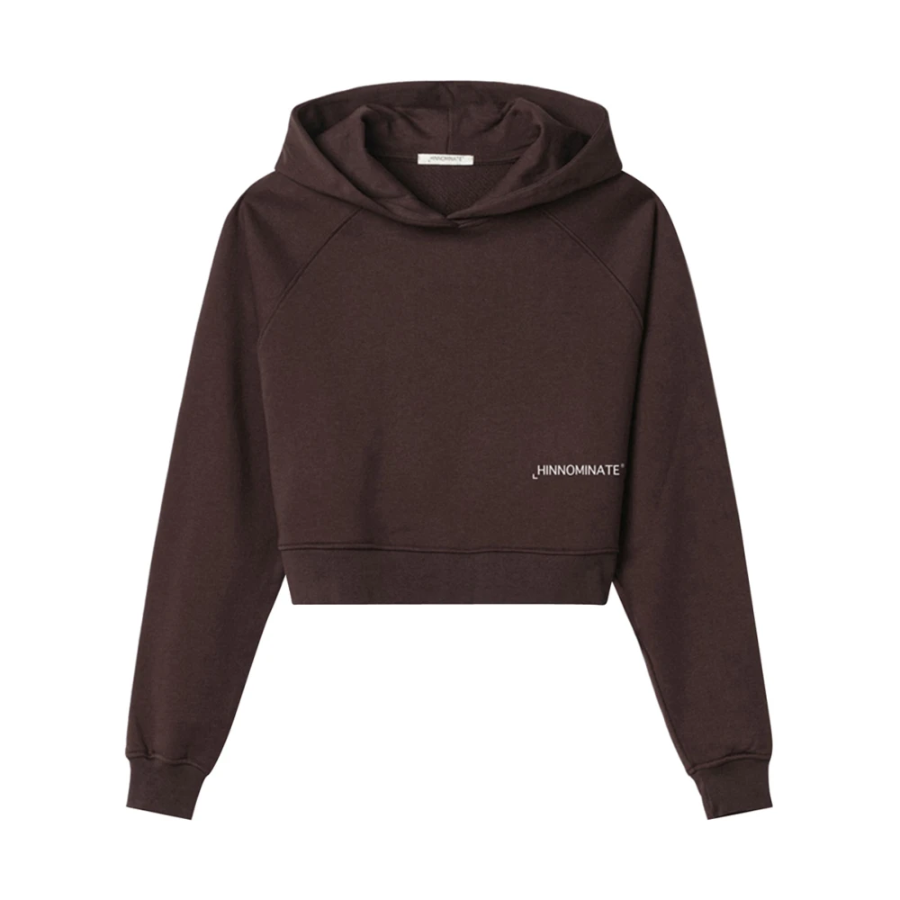 Hinnominate Bruine hoodie met voorprint Brown Dames