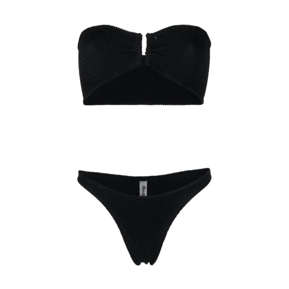 Reina Olga Scrunch Bikini Set Black Dames