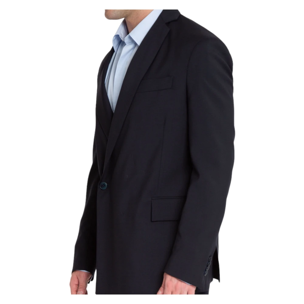 Costumein 1-knoops wollen blazer in 6999 Blue Heren