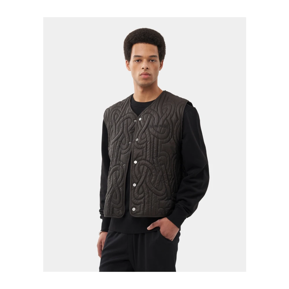 Filling Pieces Quilted Puffer Vest Black Heren