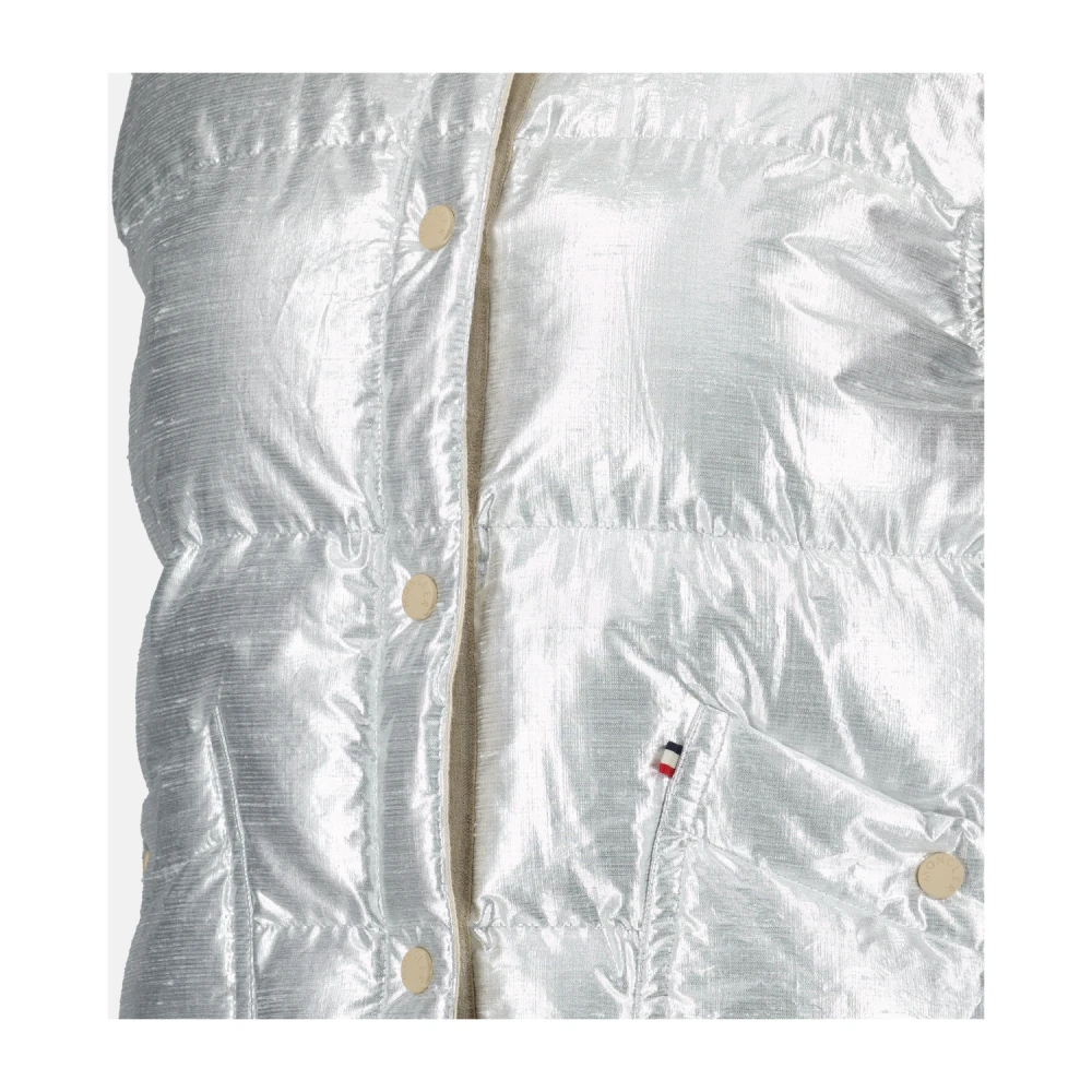Moncler Mouwloze Pinchot Lamé Jas Gray Dames