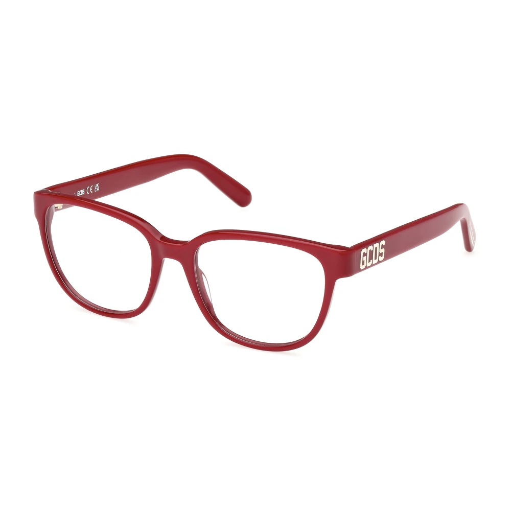 Gcds Red Fashion Eyeglasses In Color 066 - Unisex - Glasses - 53 Mm - Accessories