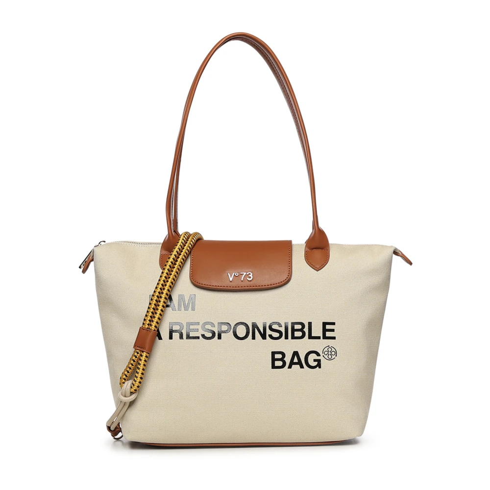 V73 Beige Tote - Female - Shopping Bags - One Size - Bags