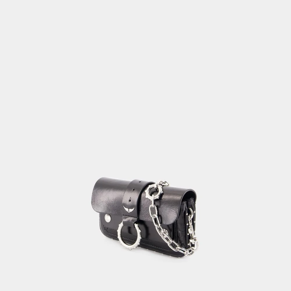 Zadig & Voltaire Zwarte leren crossbody tas Black Dames