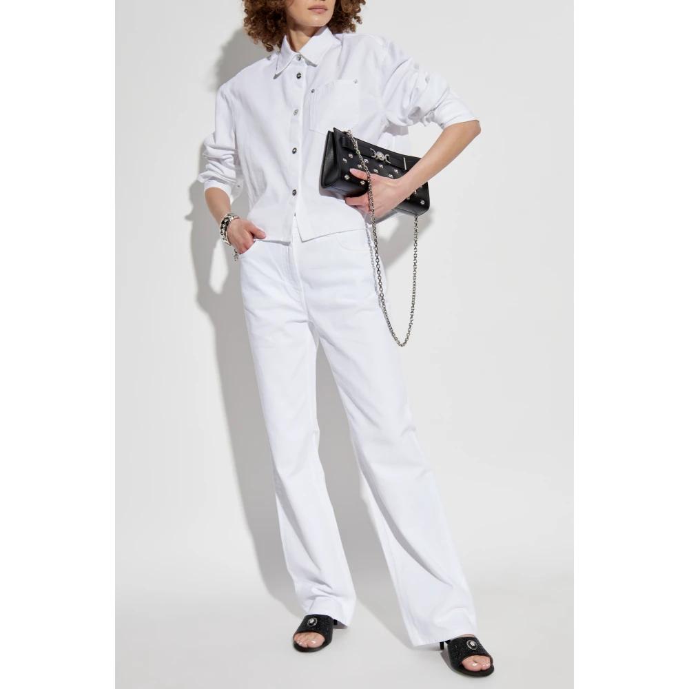 Versace Rechte pijp jeans White Dames