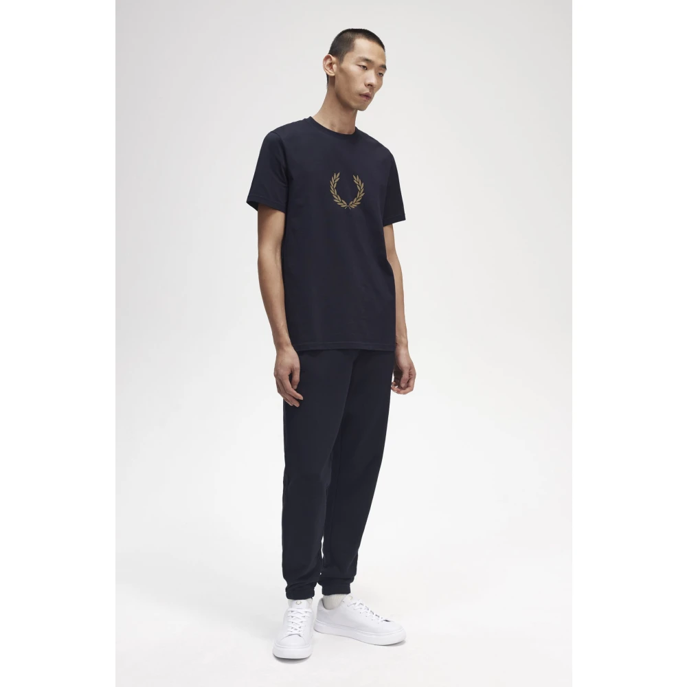 Fred Perry Laurel Wreath Grafisch T-shirt Blue Heren