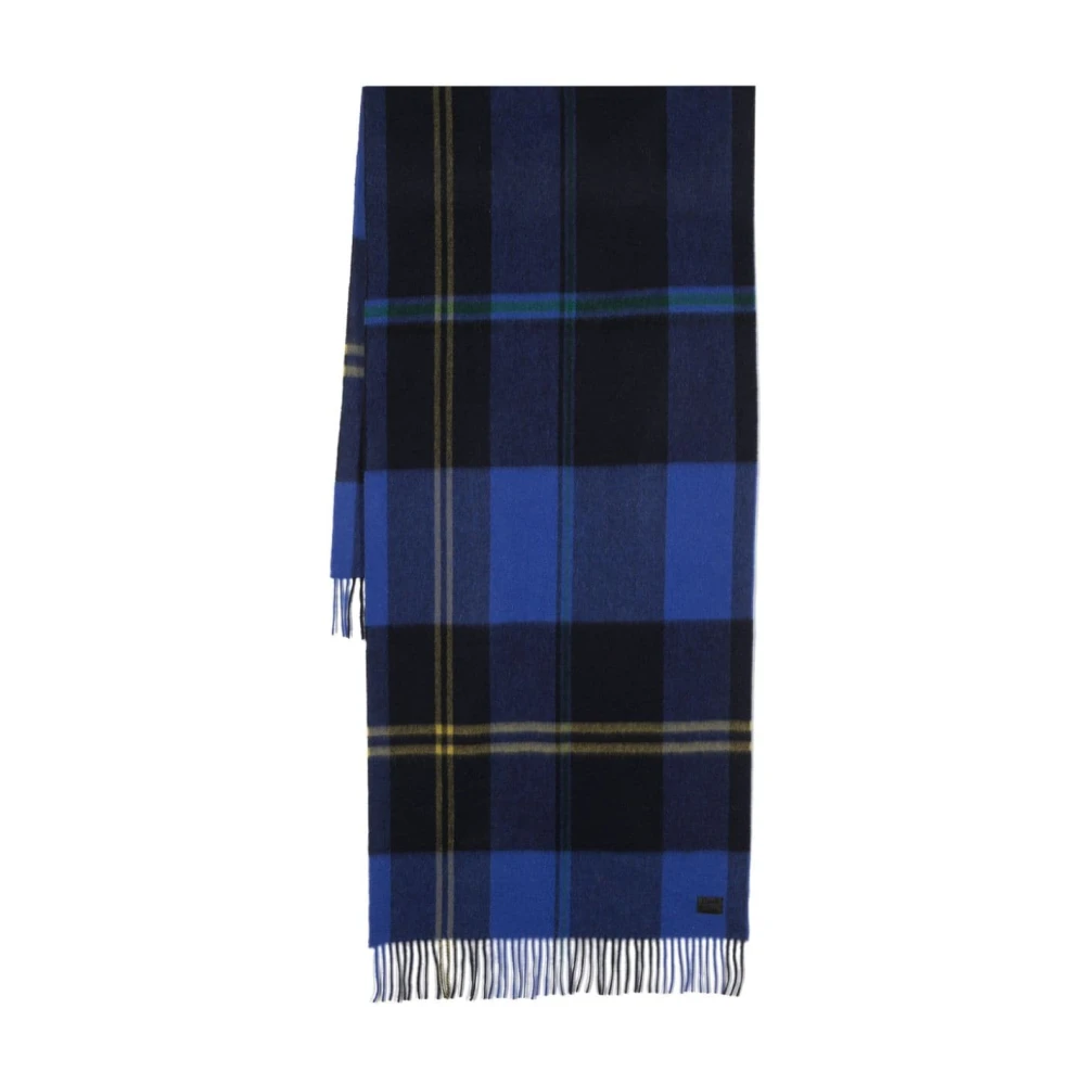 Paul Smith Blauwe Oversized Geruite Sjaal voor Mannen Blue Heren