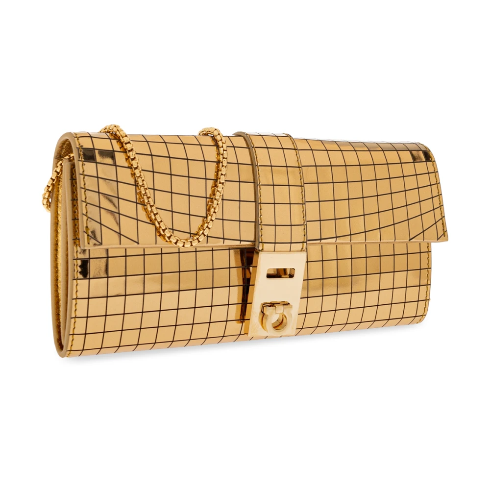 Salvatore Ferragamo Leren portemonnee Yellow Dames