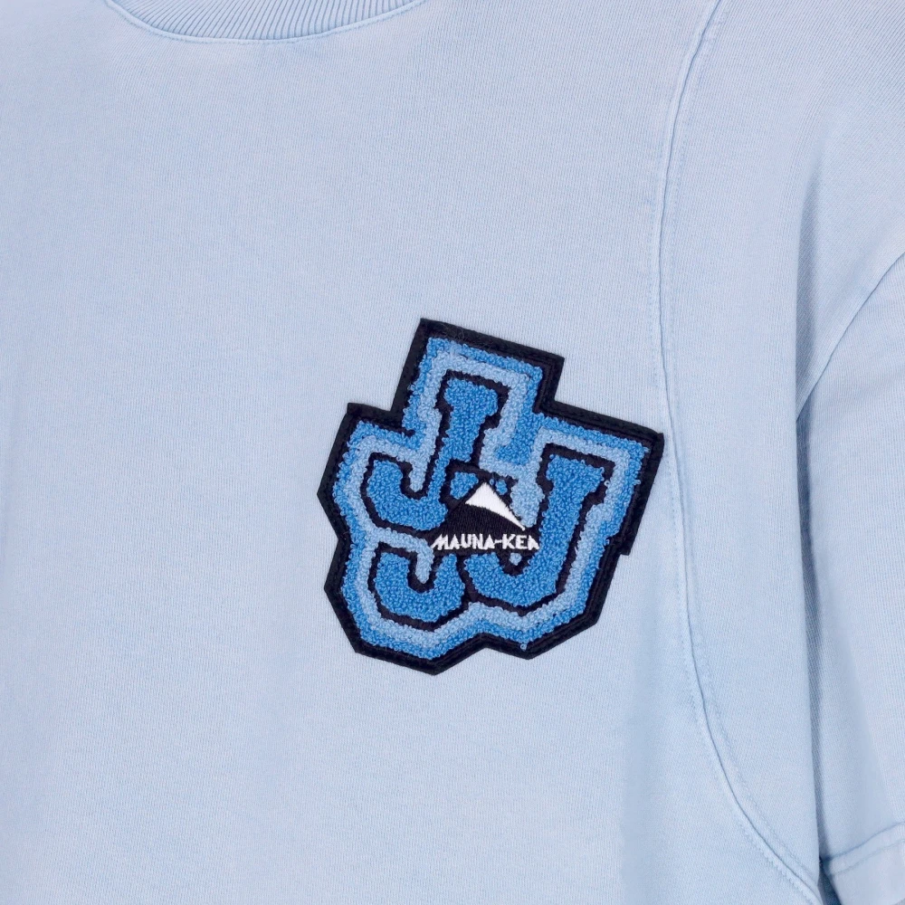 Mauna Kea Lichtgewicht Crewneck Sweatshirt Triple J Cyan Blue Heren