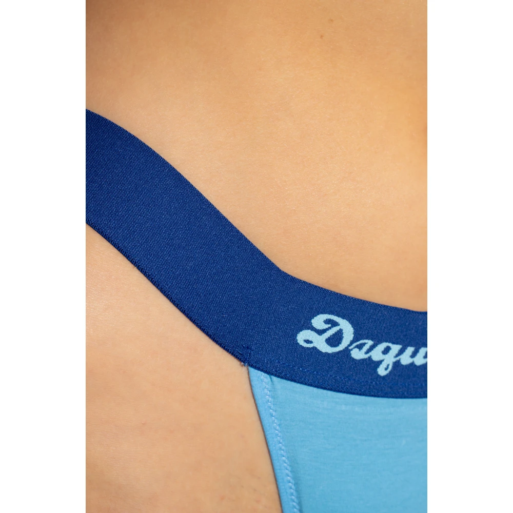 Dsquared2 String met logo Blue Dames