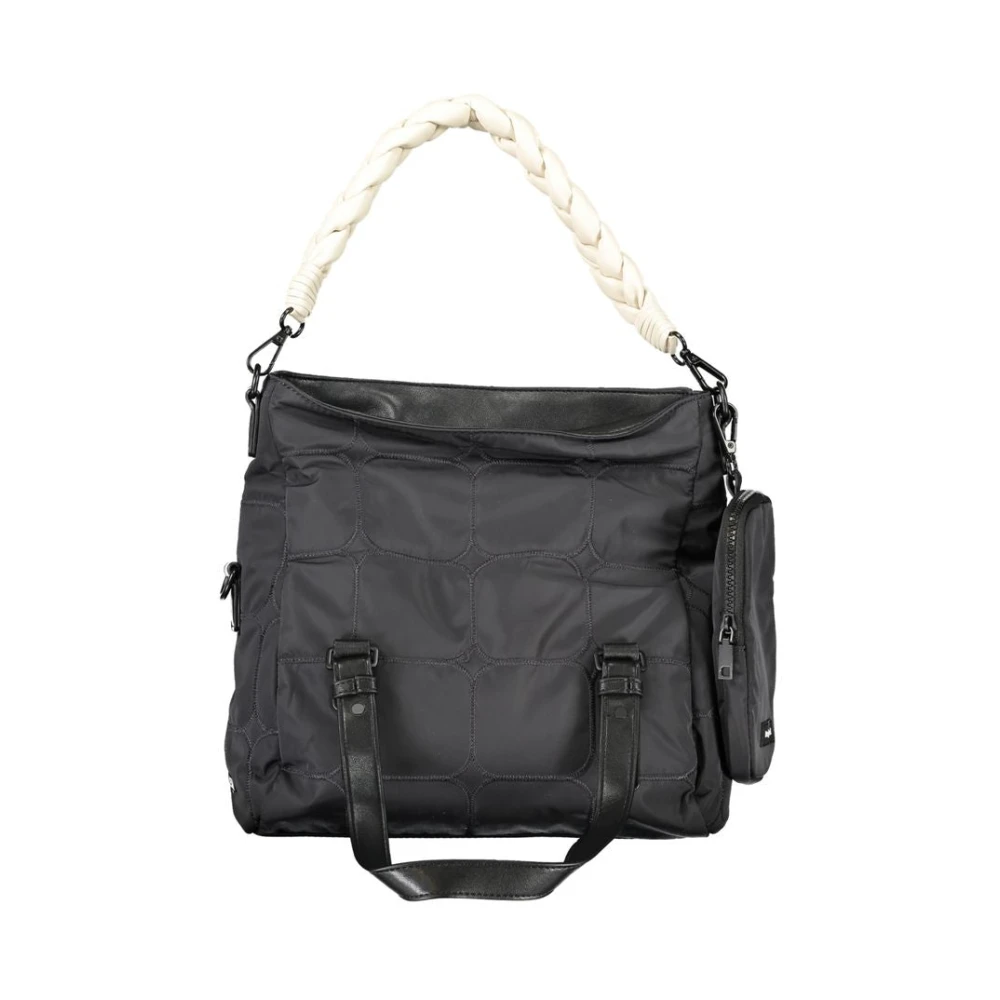 Desigual Women's Black Polyester Handbag With Removable Clutch