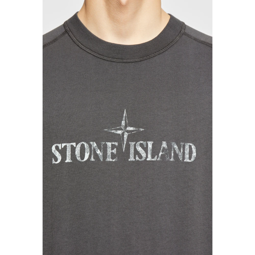 Stone Island T-shirt met logo Gray Heren