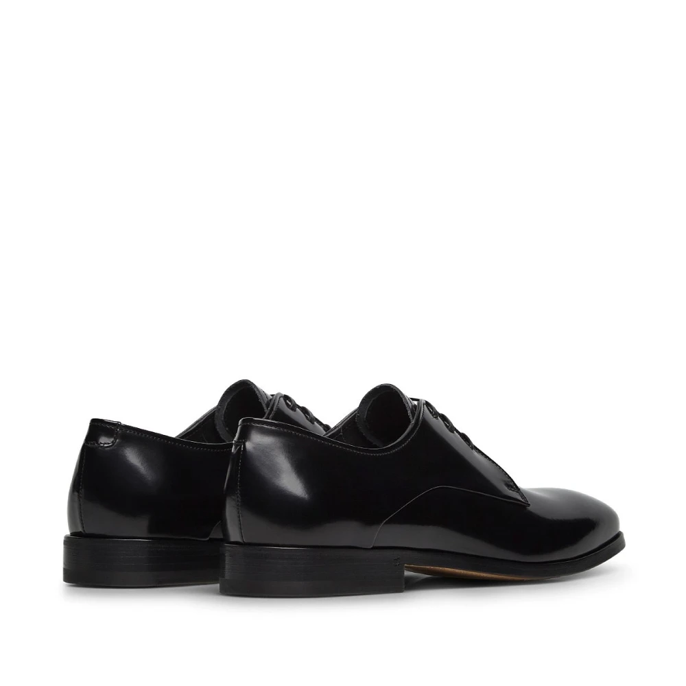 Fabi Gladde Derby Leren Schoenen Zwart Black Heren