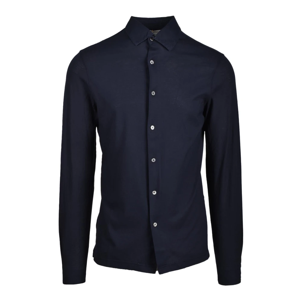 Filippo De Laurentiis Katoenen Overhemd Blue Heren