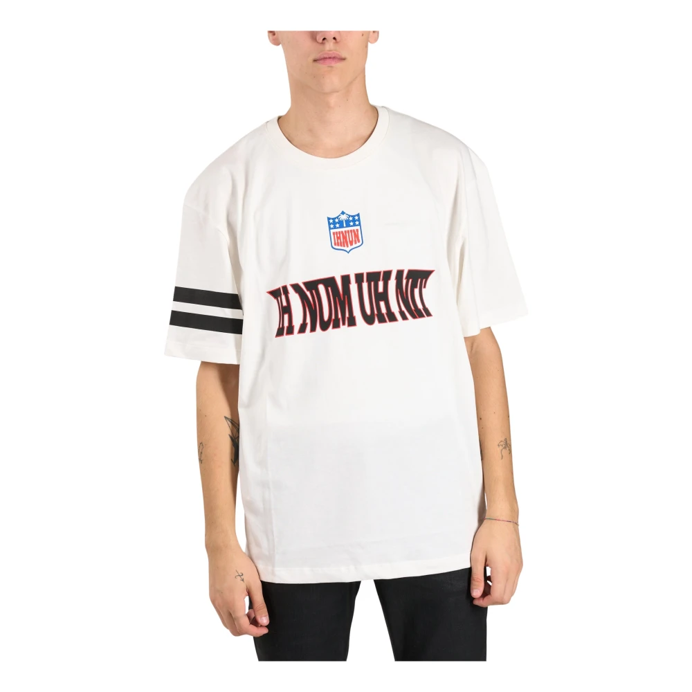 IH NOM UH NIT Katoenen T-shirt met voorlogo print White Heren