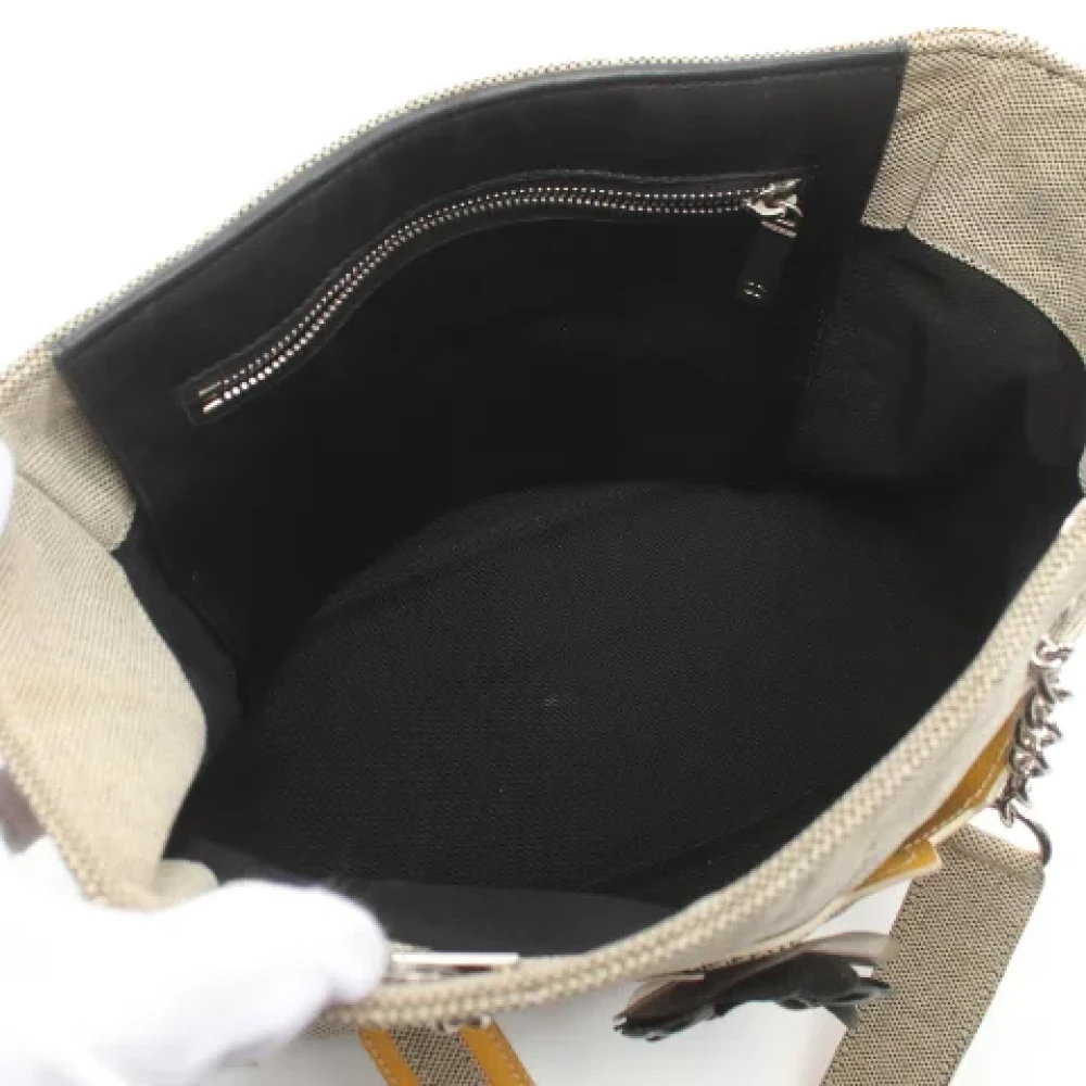 Chanel Vintage Pre-owned Leather chanel-bags Gray Dames