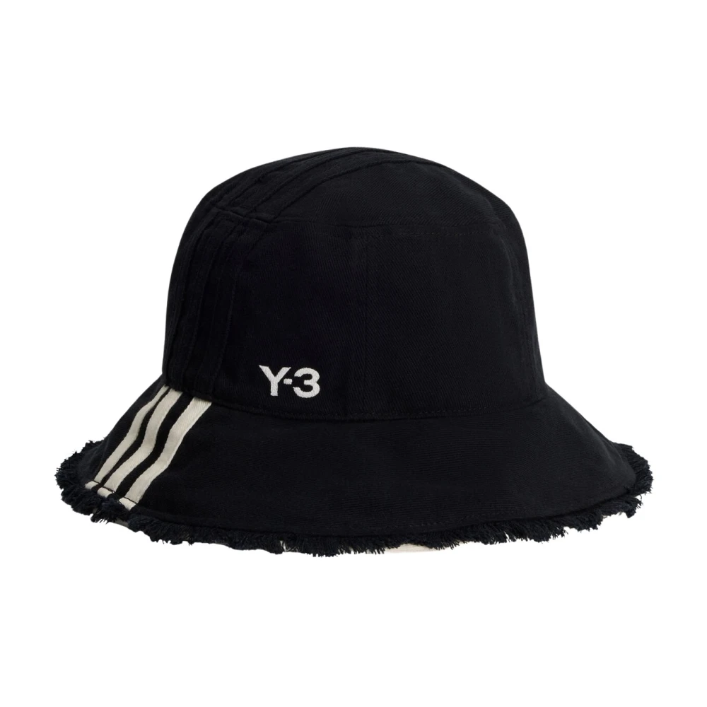 Y-3 Black Logo Motif Bucket Hat - Unisex - Accessories - M - Accessories