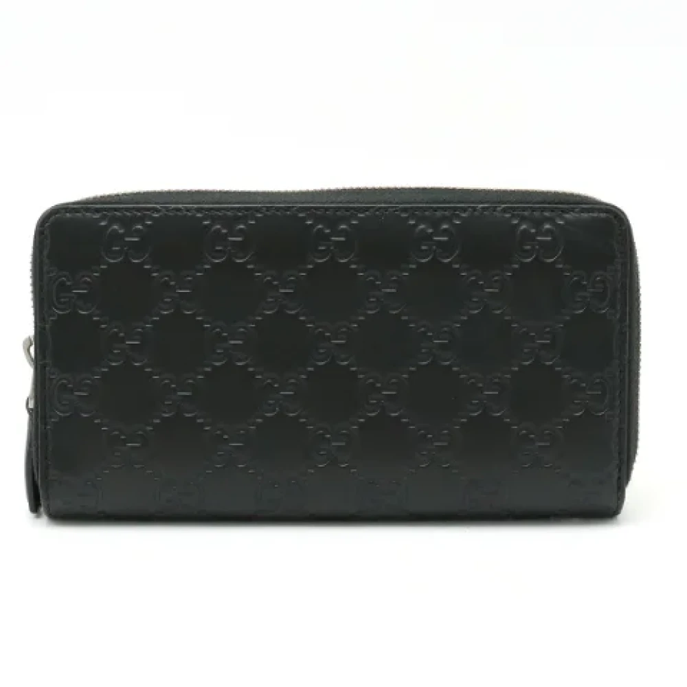 Gucci Vintage Pre-owned Leather wallets Black Dames