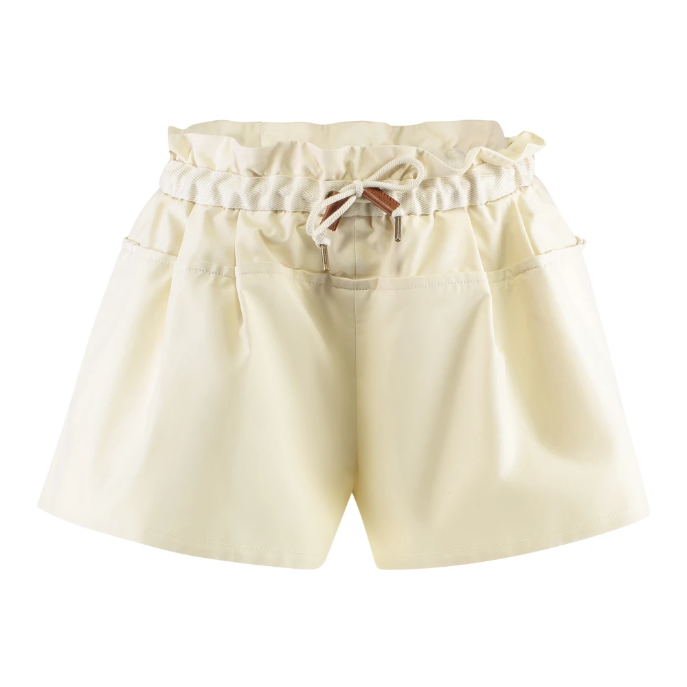 Moncler Women's Beige Cotton Shorts - Short Shorts - Xs - Shorts