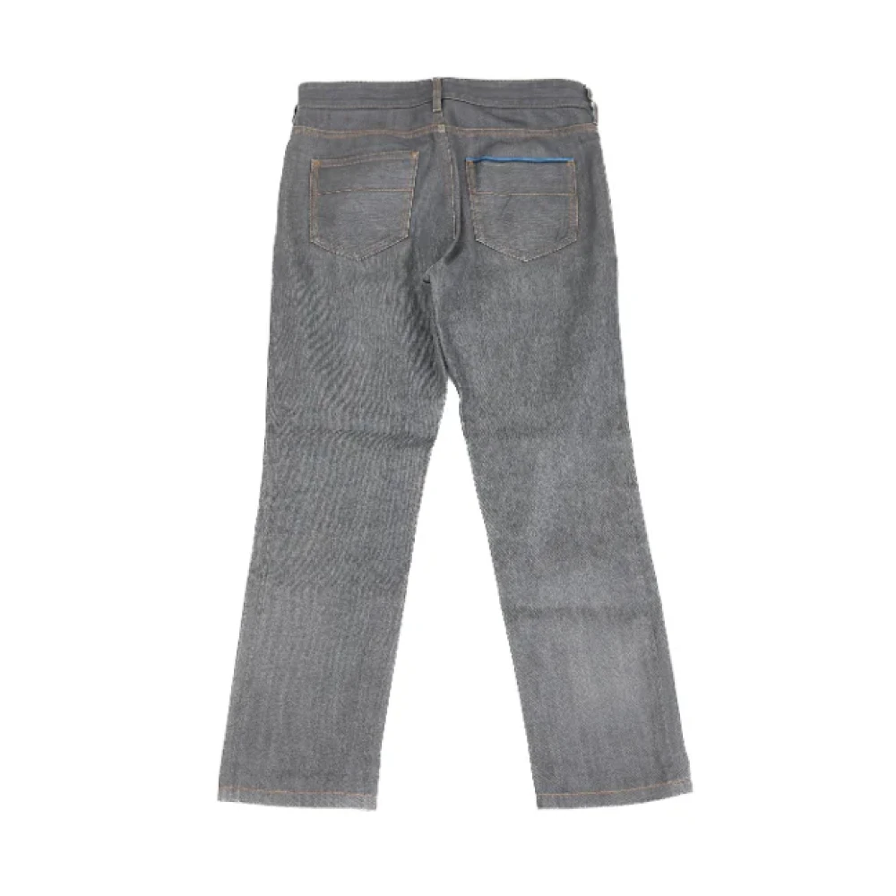Louis Vuitton Vintage Pre-owned Cotton jeans Gray Dames
