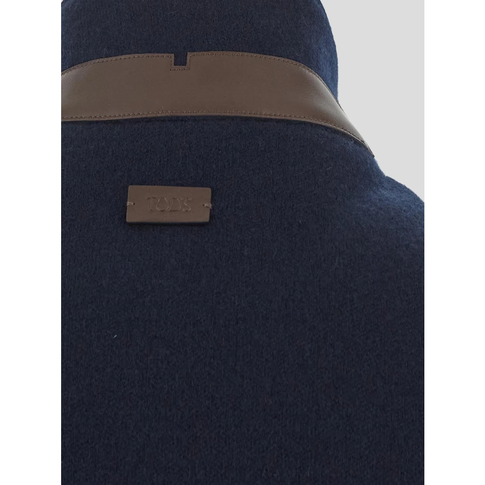 TOD'S Wollen en kasjmier Caban jas Blue Heren