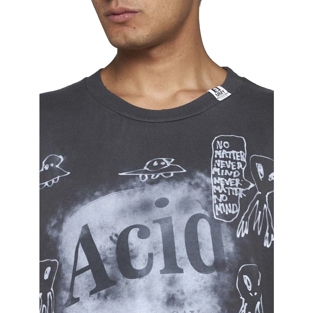 Mihara Yasuhiro Zwarte T-shirts en Polos Black Heren