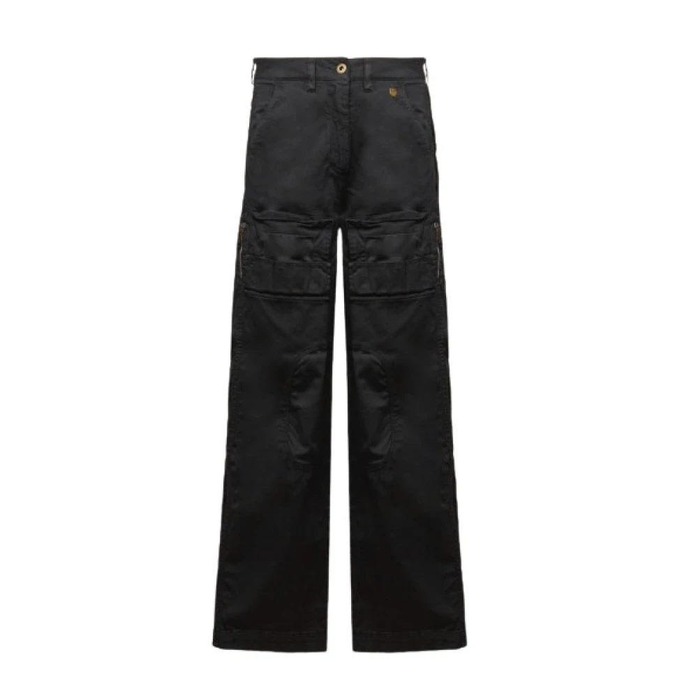 Aeronautica Militare Mujer Negro Pantalones, Talla: 2XS