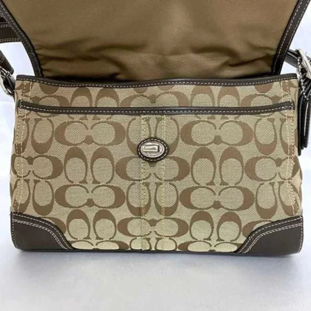 Coach Pre-owned Canvas shoulder-bags Brown Dames