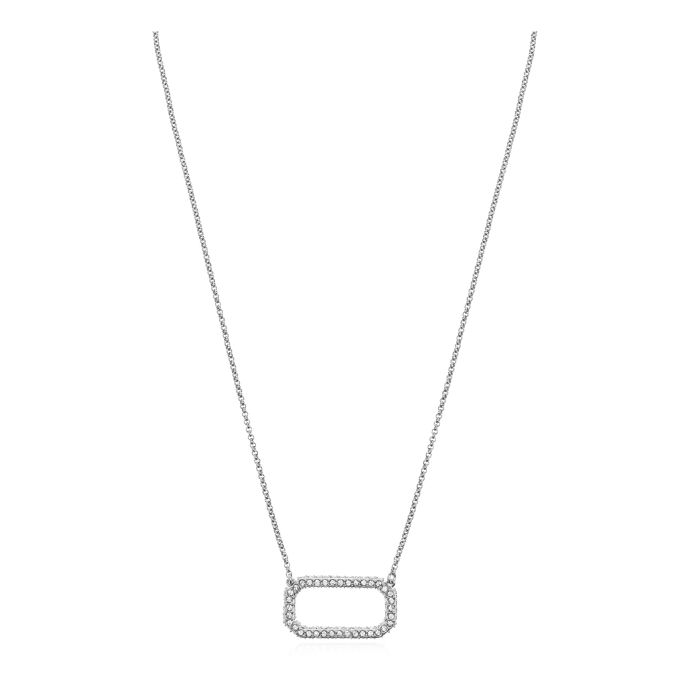 Allsaints Donna Grigio Collana Con Ciondolo Con Cristalli Scintillanti