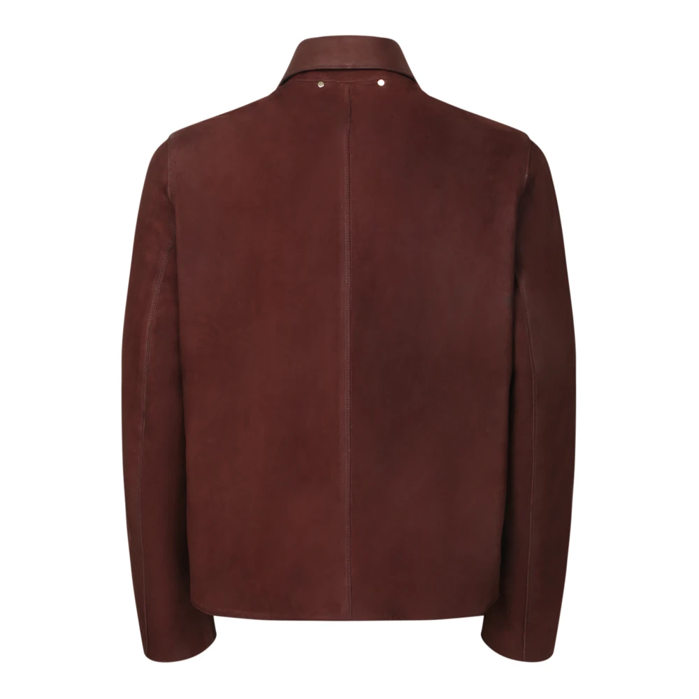 PS By Paul Smith Premium Bruine Suède Jas met Zijden Voering Brown Heren