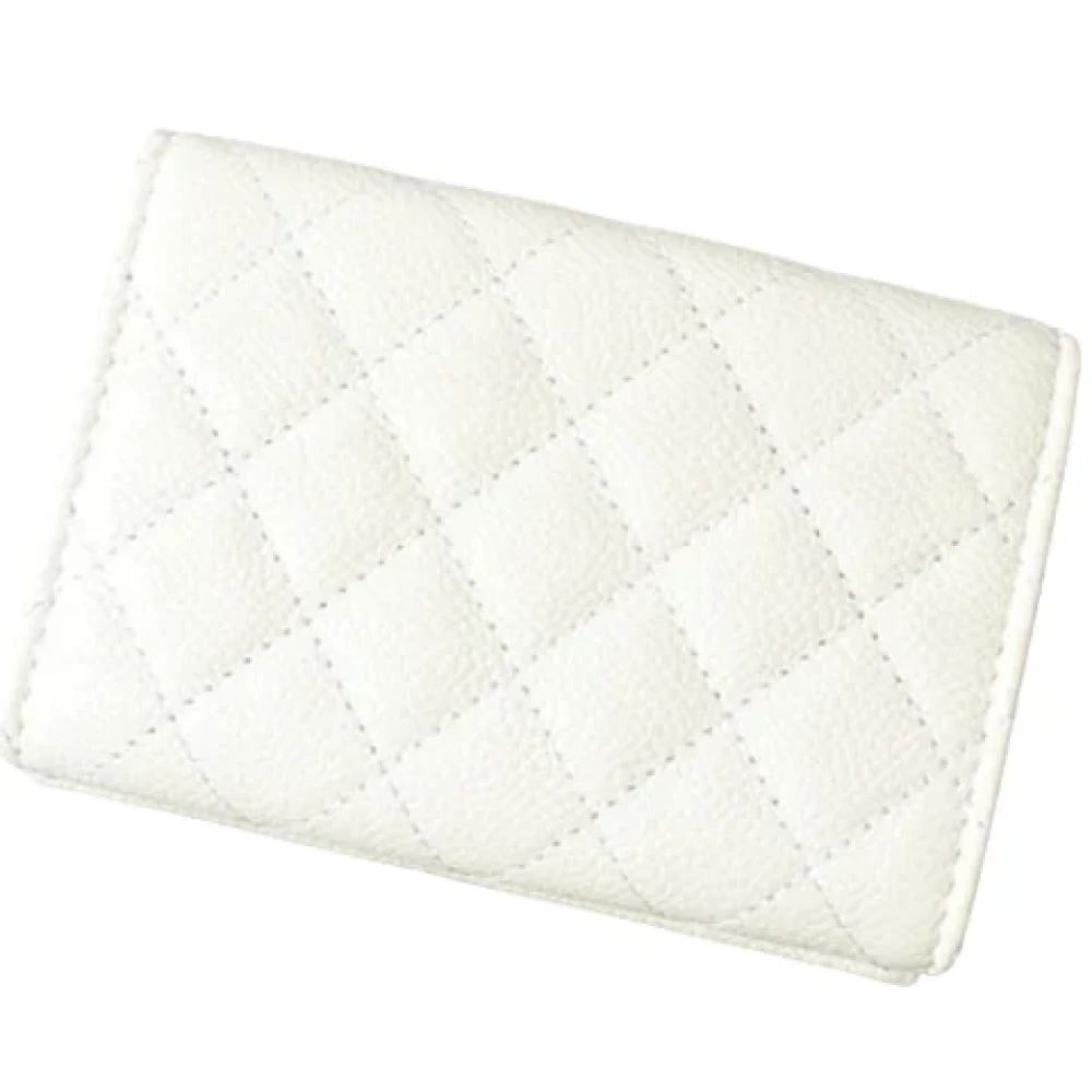 Chanel Vintage Pre-owned Leather wallets White Dames