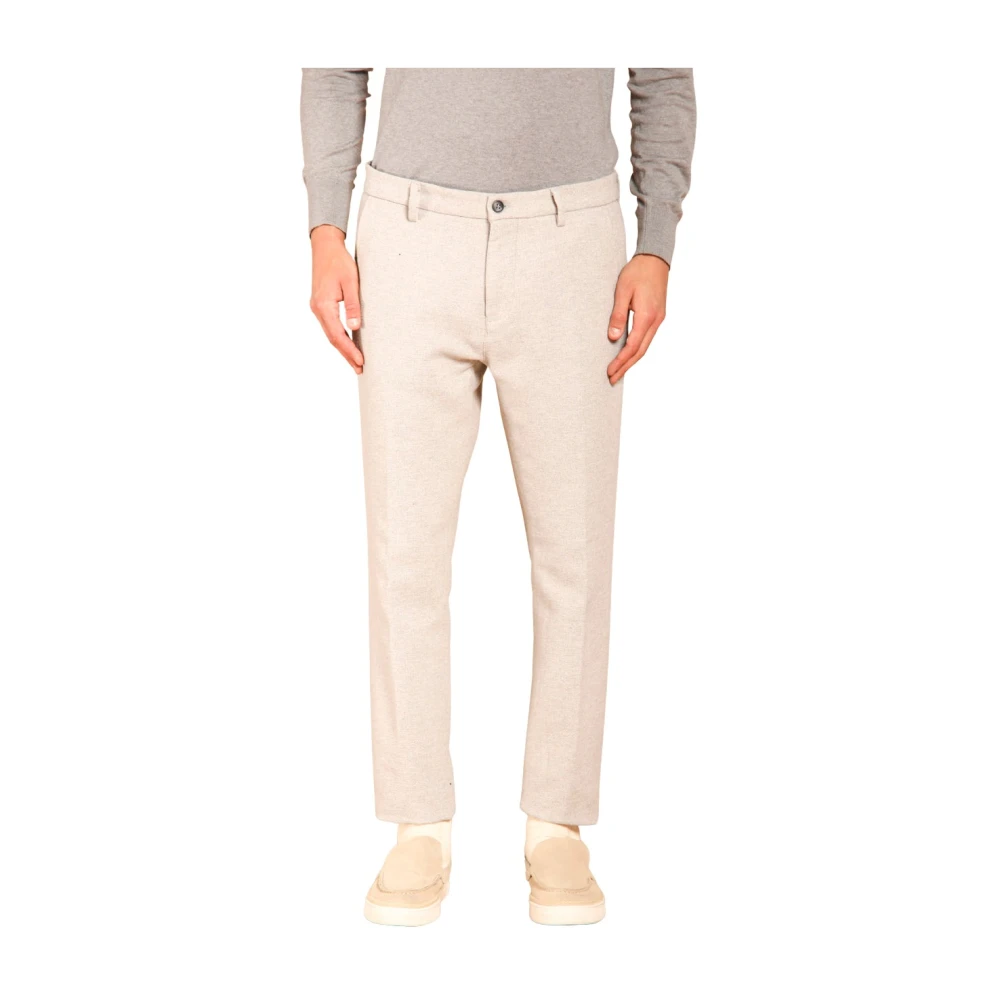 Mason's Wortel Pasvorm Katoenen Chino Broek met Micro Resca Patroon Gray Heren