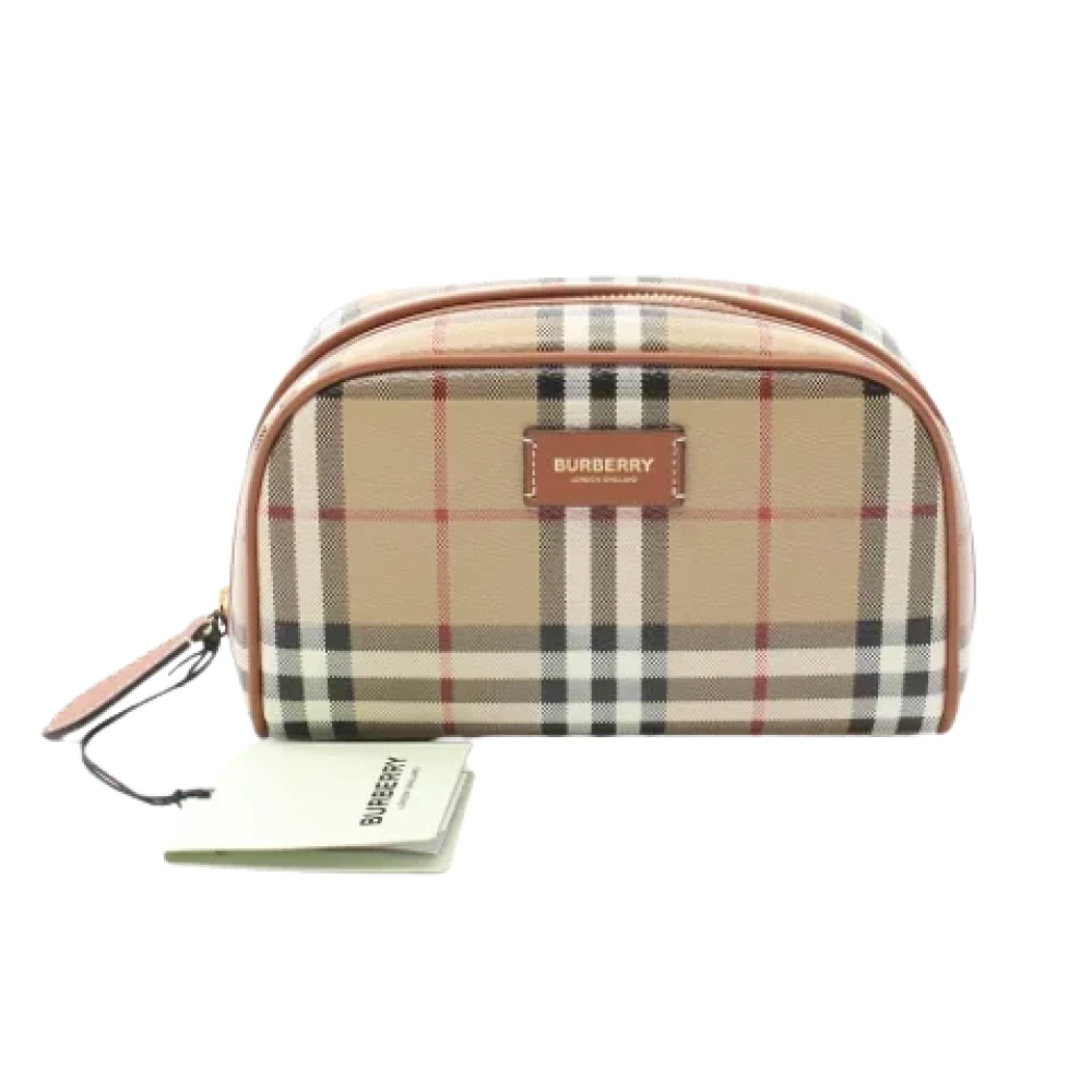Burberry Vintage Pre-owned Leather travel-bags Beige Dames