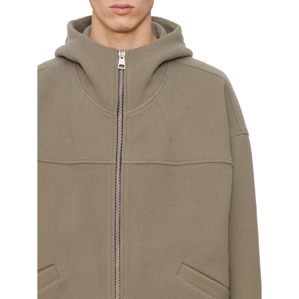 Andrea Ya aqov Oversized Hoodie Jas Beige Heren
