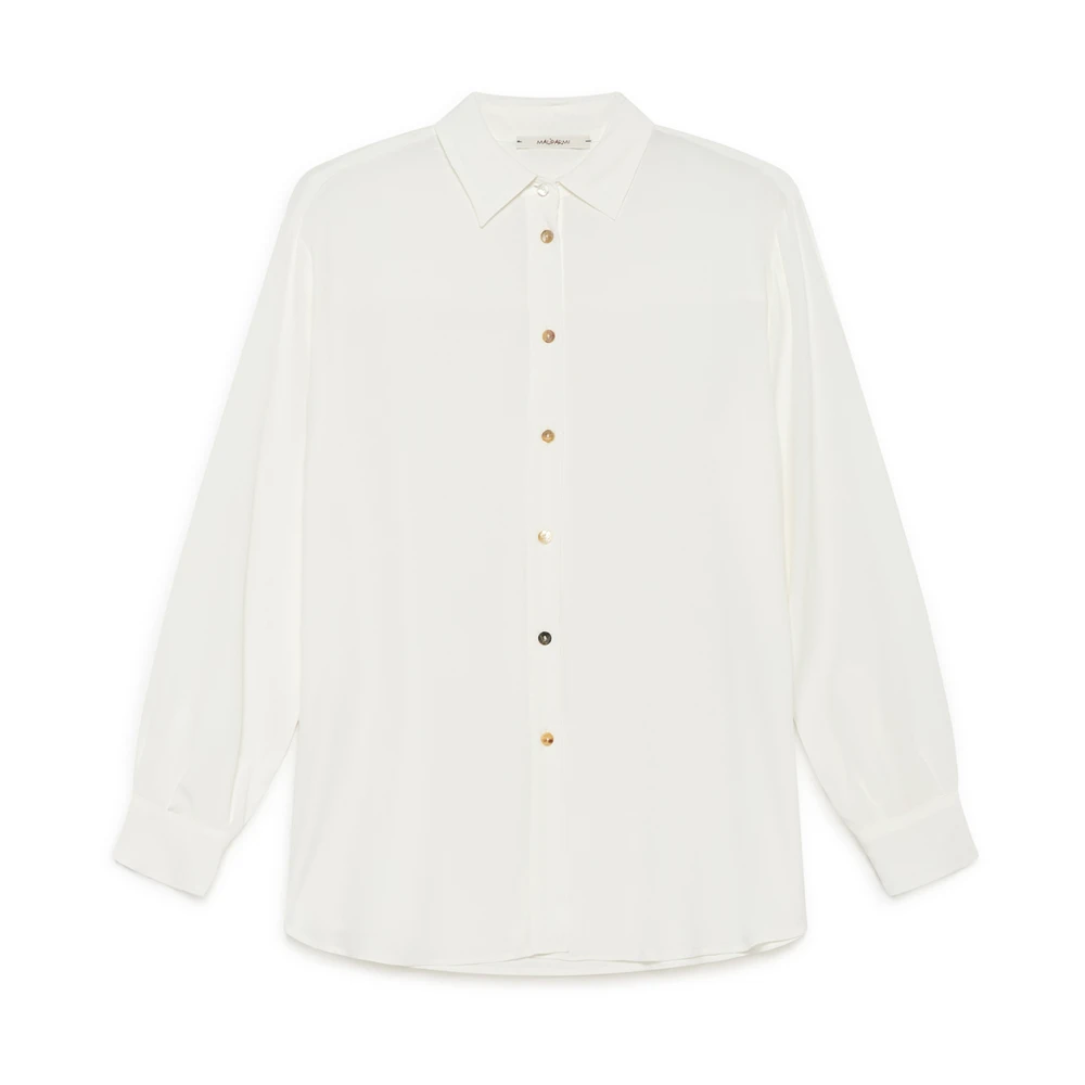 Maliparmi Fluid Crepe Shirt White Dames