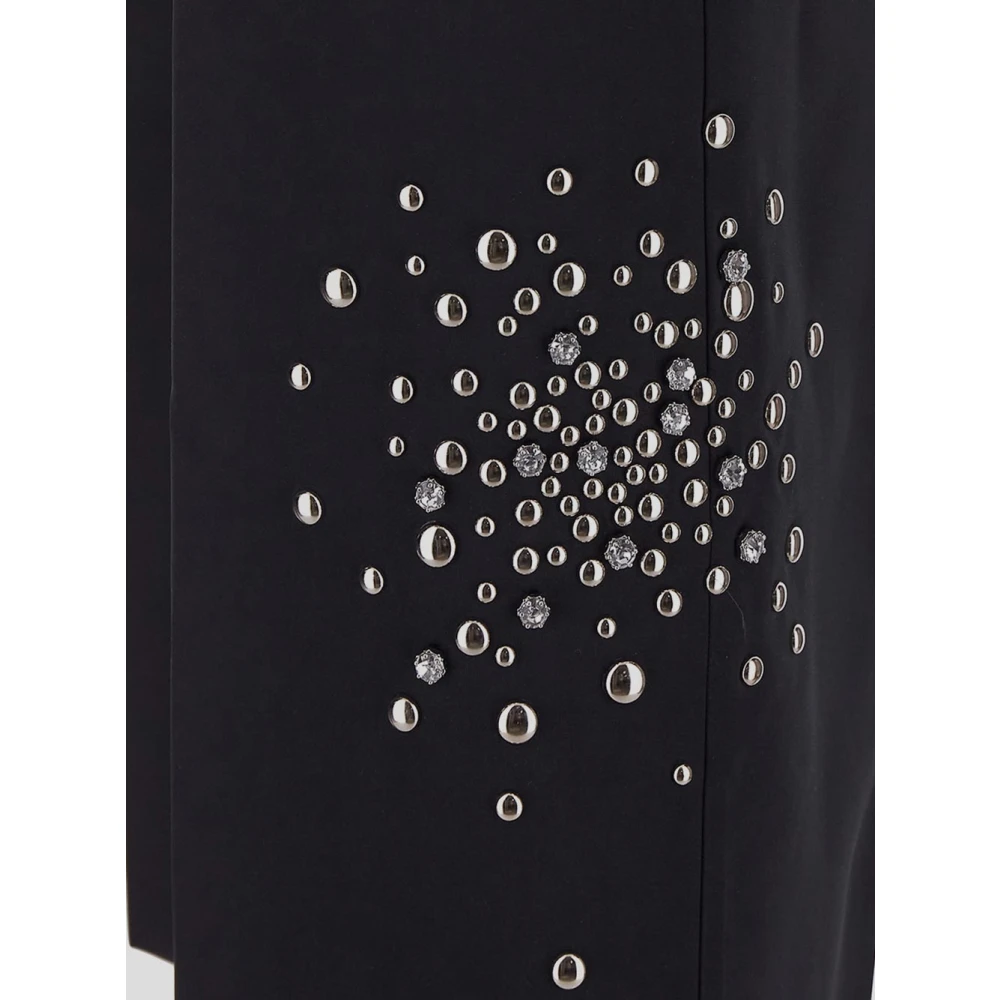 DES Phemmes Zwarte Wijde Pijp Broek van Polyester Black Dames