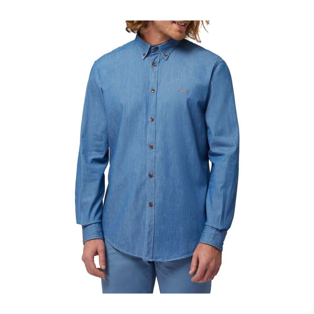 Harmont & Blaine Casual Shirts Blue Heren