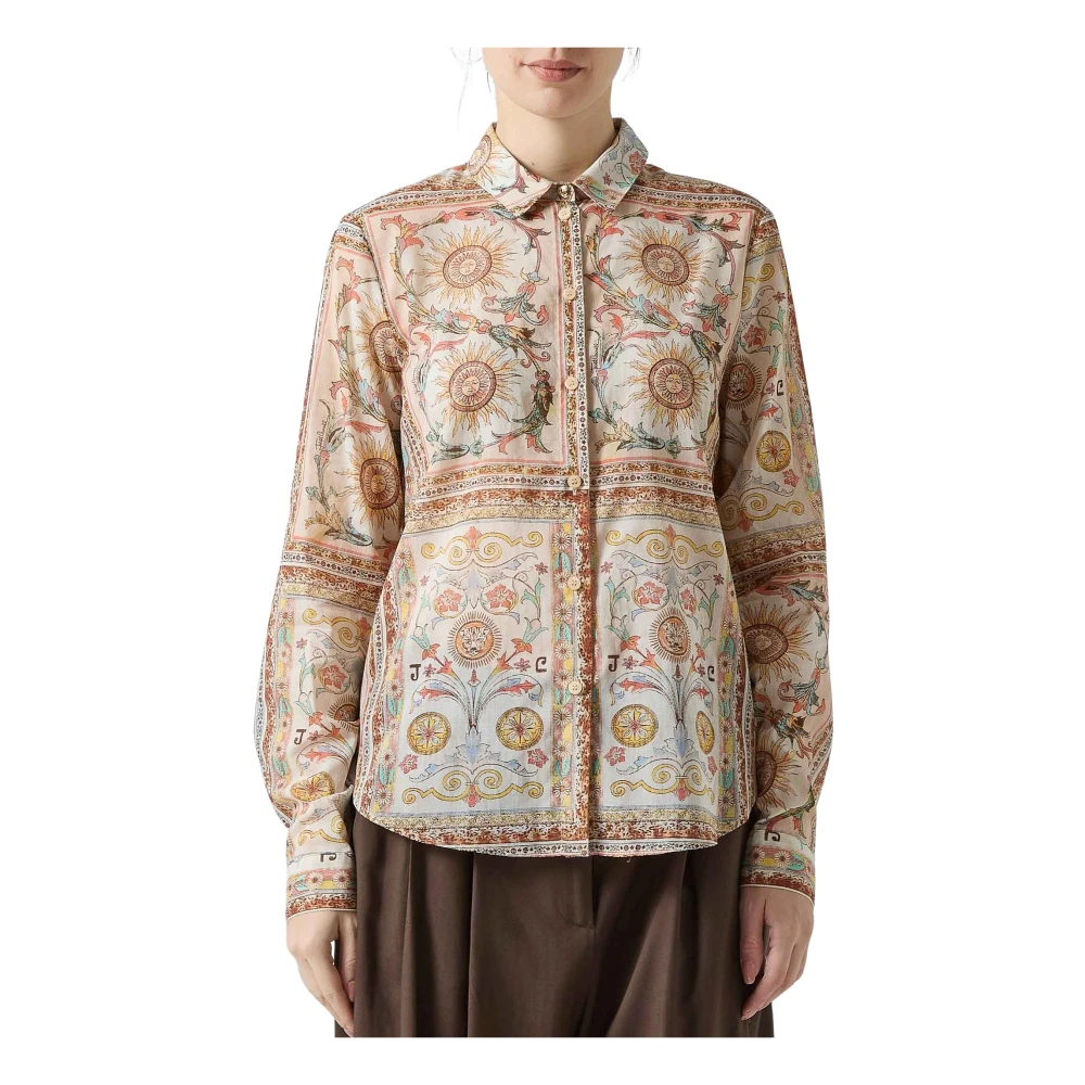 Just Cavalli Women's Multicolor Shirts, Xl, Camicia Stampa Tarocchi