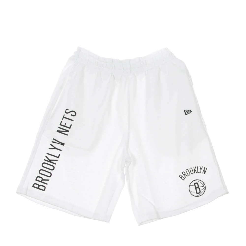 New era NBA Logo Stack Shorts Wit Zwart White Heren