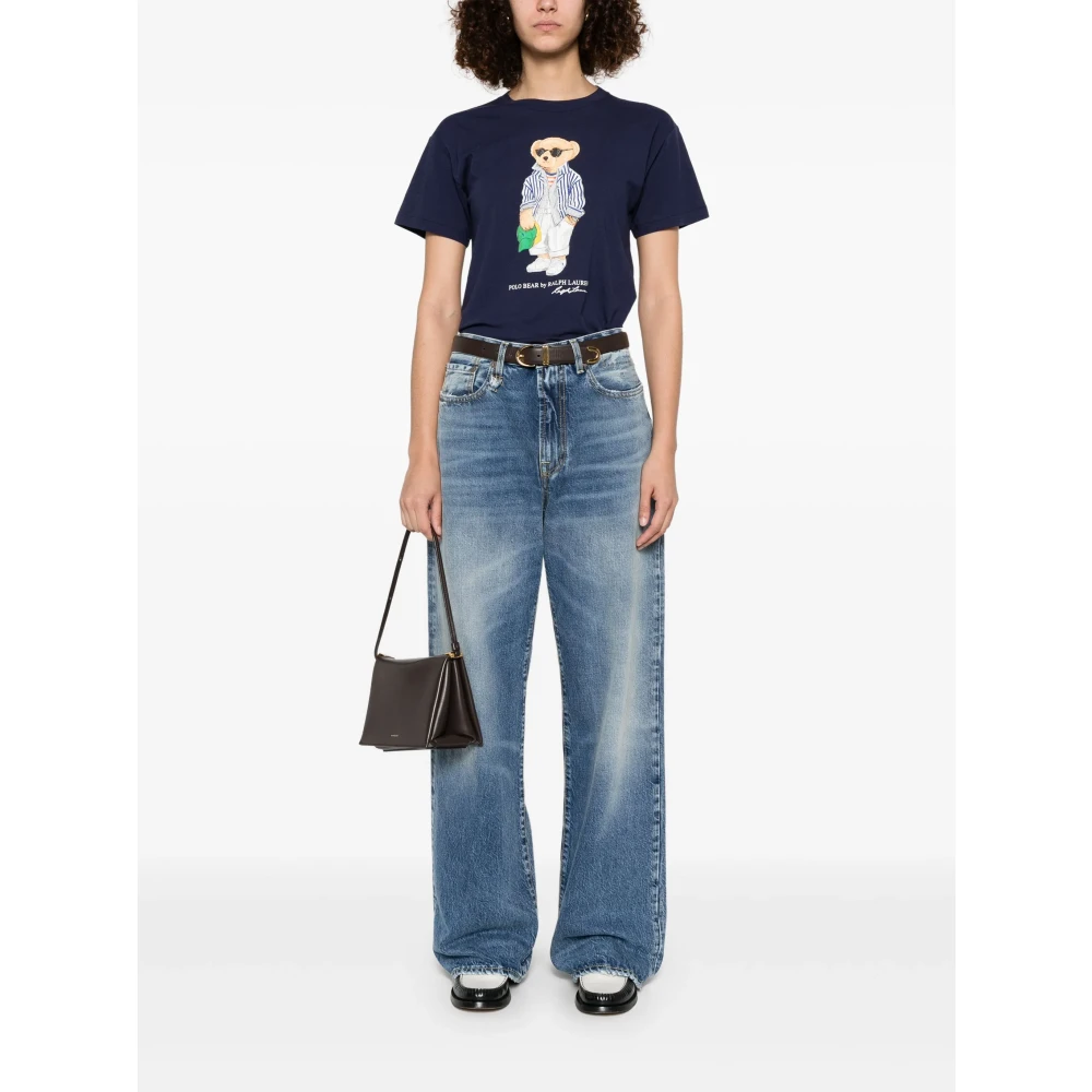 Polo Ralph Lauren Blauw Polo Bear T-shirt Blue Dames