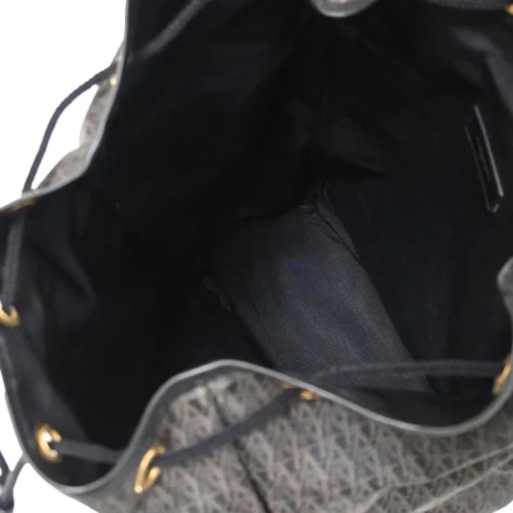 Yves Saint Laurent Vintage Pre-owned Canvas backpacks Black Dames