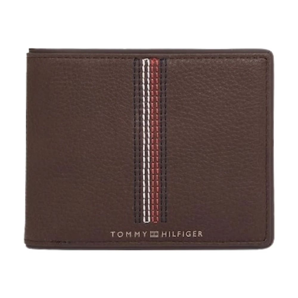 Tommy Hilfiger Casual Herenportemonnee met Muntvak Brown Heren