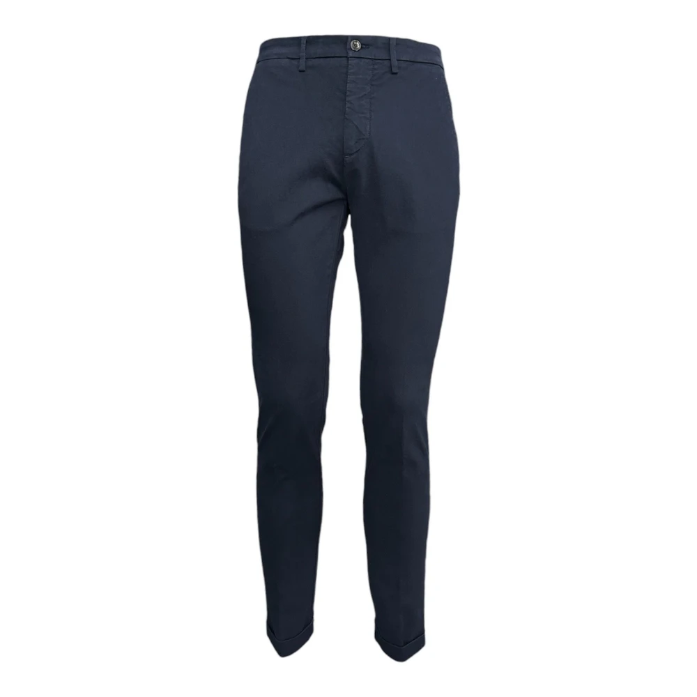 Harmont & Blaine Blue Slim-Fit Trousers, Male, Xl, Slim Men's Trousers - 54