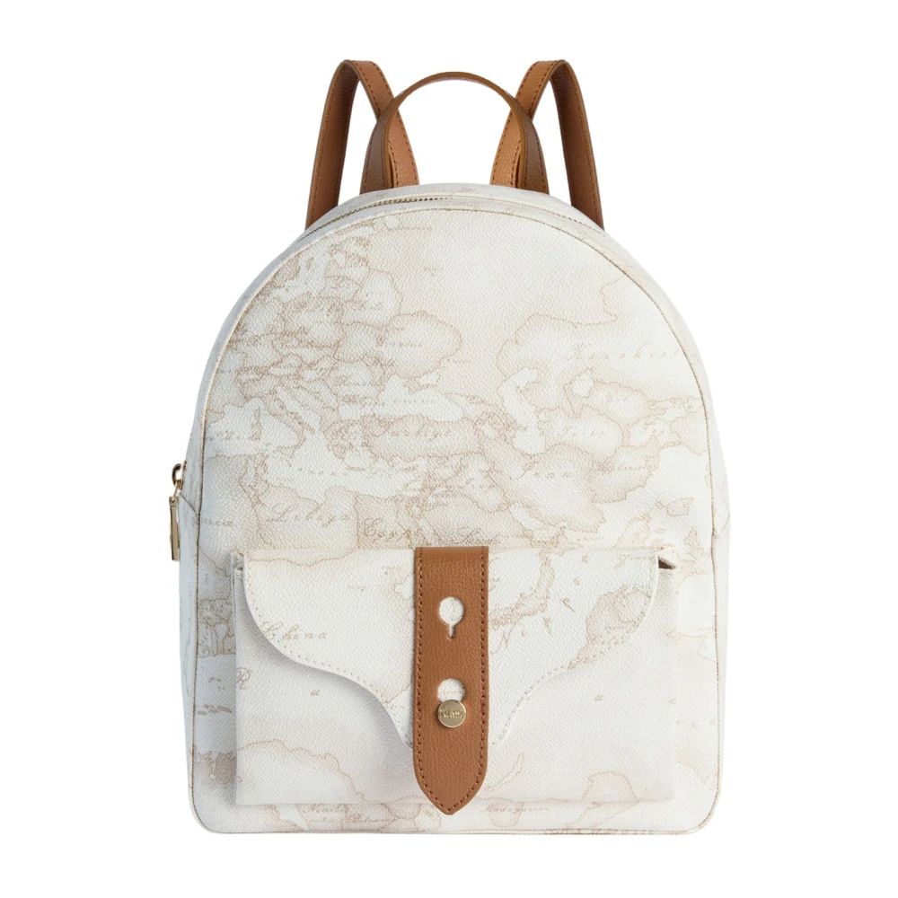 Alviero Martini 1A Classe White Backpacks, Female, One Size, Escape Geo Backpack