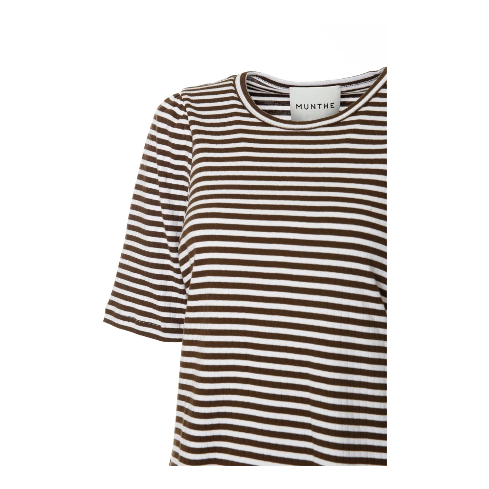 Munthe Gestreept T-shirt met pofmouwen Multicolor Dames
