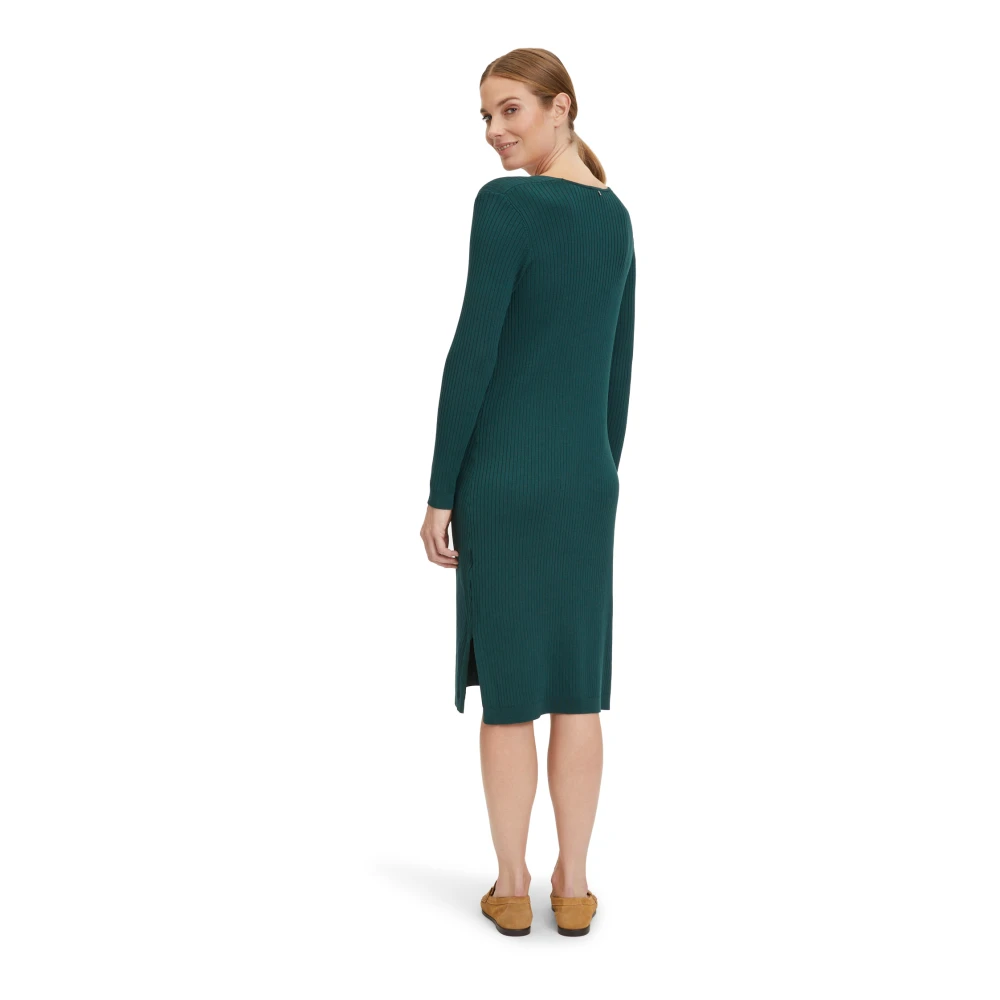 Vera Mont 3 4 Lengte Gebreide Jurk Blue Dames