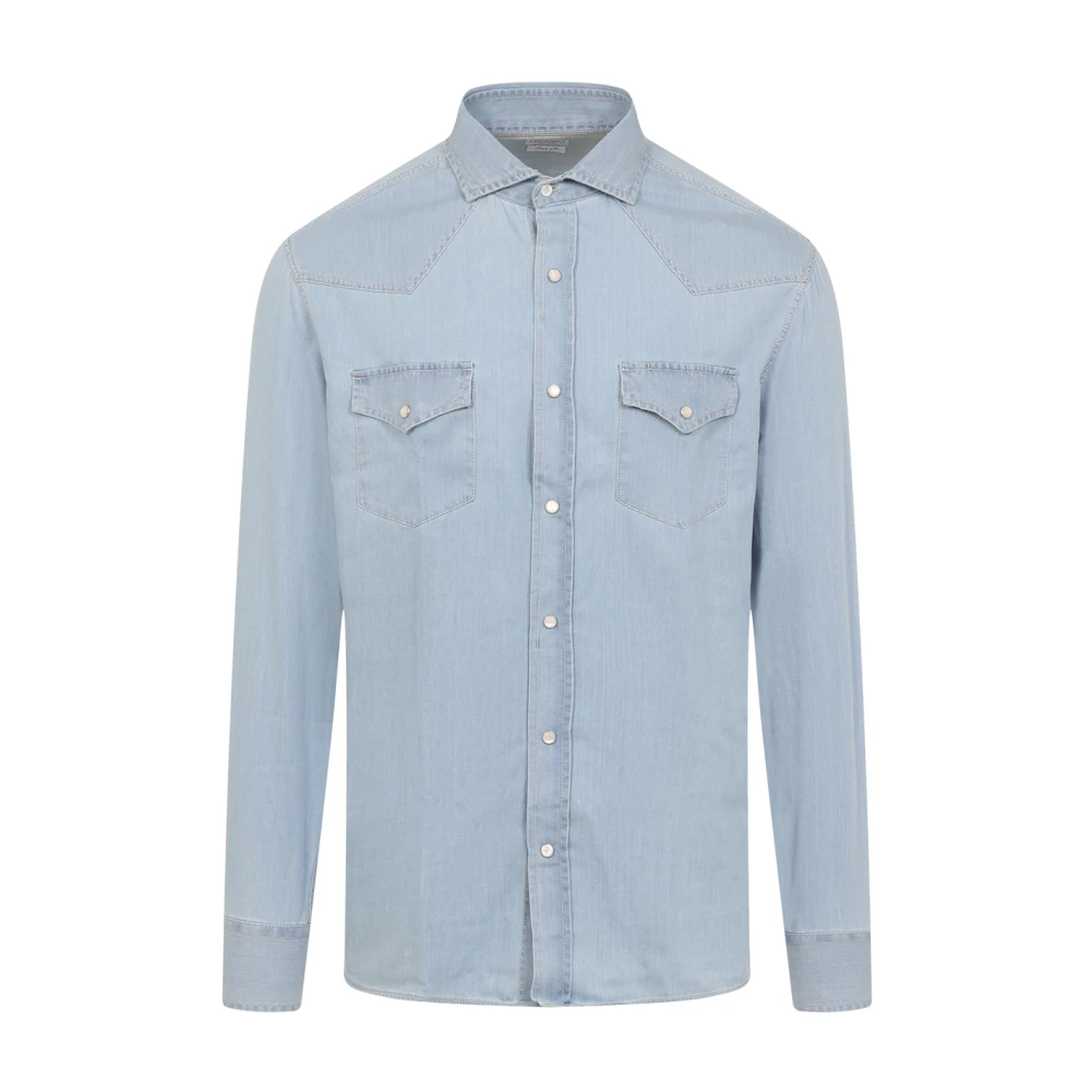 Shirts > Denim Shirts - - Brunello Cucinelli - Modalova