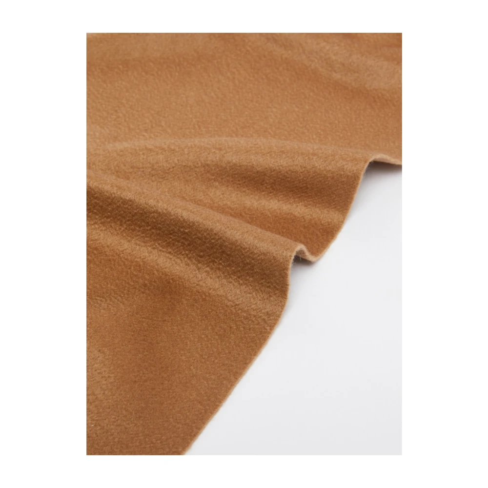 Max Mara Luxe Cashmere Stola met Franjes Brown Dames