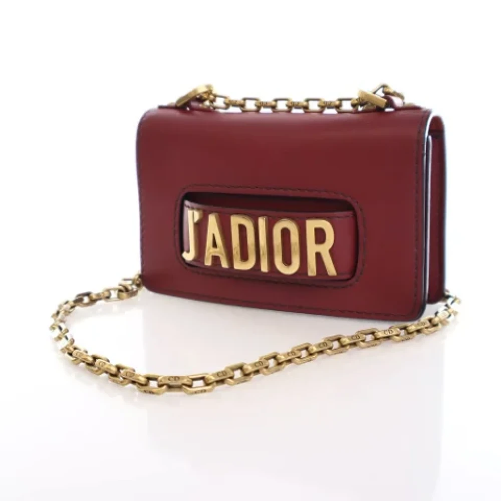 Dior Vintage Pre-owned Leather dior-bags Red Dames