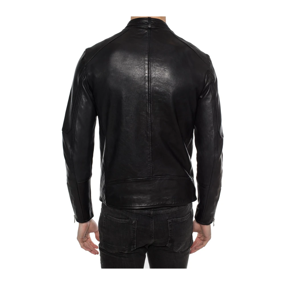 AllSaints Leren Jas Black Heren